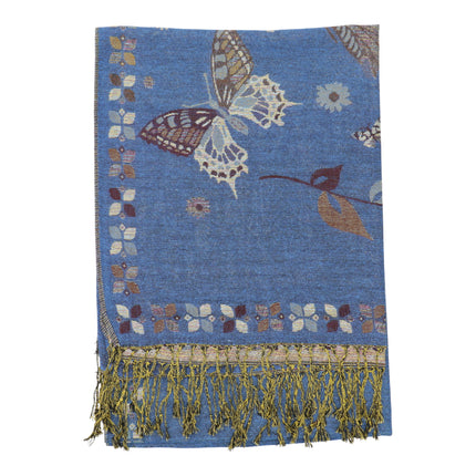 Metallic Pashmina Butterfly SCF4815-12 (12PC)