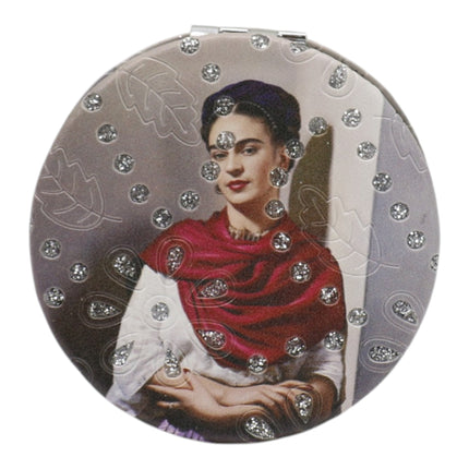 Frida Kahlo Glitter Circular Compact Makeup Mirror JM6423-29 (12PC)
