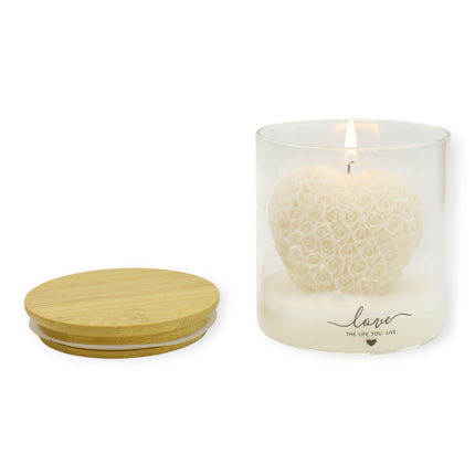 Rose Flower Heart Clusters Aesthetic Scented Candle SS51016-5 (12pc )