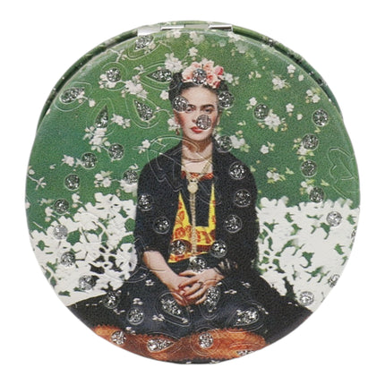 Frida Kahlo Glitter Circular Compact Makeup Mirror JM6423-29 (12PC)