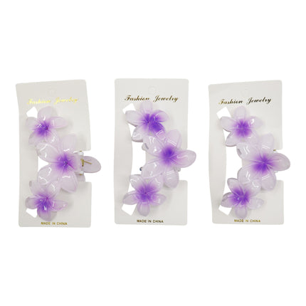 Hawaiian Flower Hair Claw Clip JH5109-6 (12PC)