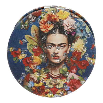 Frida Kahlo Glitter Circular Compact Makeup Mirror JM6423-29 (12PC)