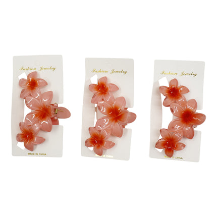 Hawaiian Flower Hair Claw Clip JH5109-6 (12PC)