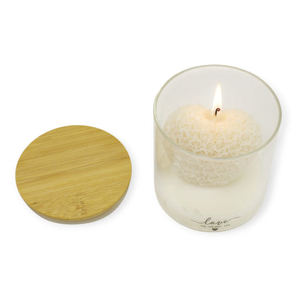 Rose Flower Heart Clusters Aesthetic Scented Candle SS51016-5 (12pc )