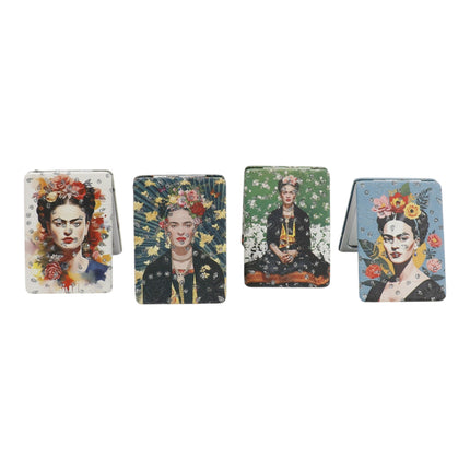 Frida Kahlo Rectangular Glitter Compact Makeup Mirror JM6423-10 (12PC)