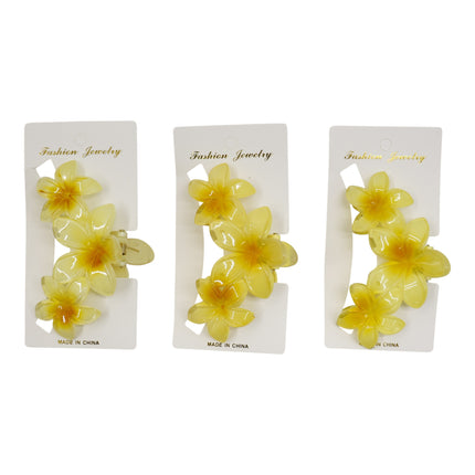Hawaiian Flower Hair Claw Clip JH5109-6 (12PC)