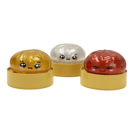 Rainbow Glitter Jiggly Bun Squishy Dumpling SS6505-4 (12PC)