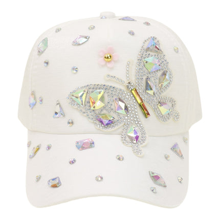 Bling Rhinestone Butterfly Baseball Cap HA6323-37 (12PC)