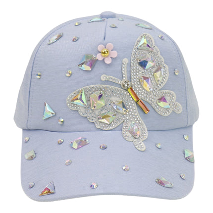Bling Rhinestone Butterfly Baseball Cap HA6323-37 (12PC)