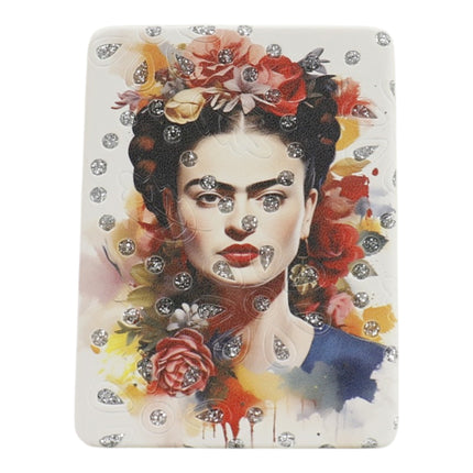 Frida Kahlo Rectangular Glitter Compact Makeup Mirror JM6423-10 (12PC)