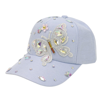 Bling Rhinestone Butterfly Baseball Cap HA6323-37 (12PC)