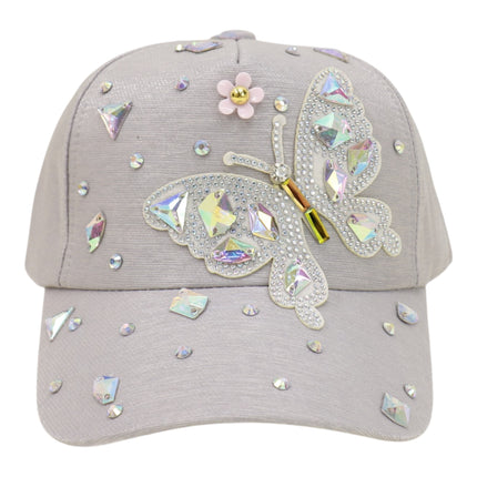 Bling Rhinestone Butterfly Baseball Cap HA6323-37 (12PC)