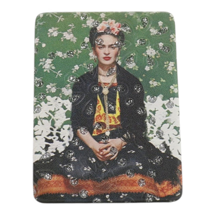 Frida Kahlo Rectangular Glitter Compact Makeup Mirror JM6423-10 (12PC)