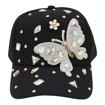 Bling Rhinestone Butterfly Baseball Cap HA6323-37 (12PC)