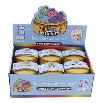 Rainbow Glitter Jiggly Bun Squishy Dumpling SS6505-4 (12PC)