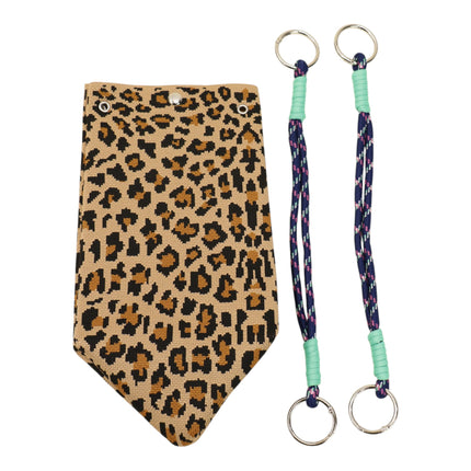 leopard Pattern Cord Strap Knitted Tote Bag JB6122-1 (12PC)