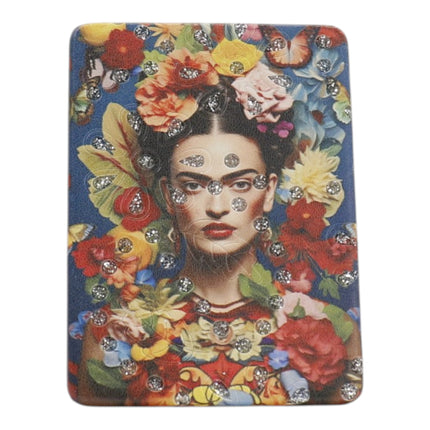 Frida Kahlo Rectangular Glitter Compact Makeup Mirror JM6423-10 (12PC)