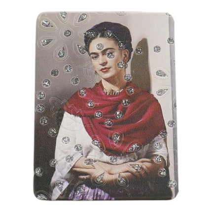 Frida Kahlo Rectangular Glitter Compact Makeup Mirror JM6423-10 (12PC)