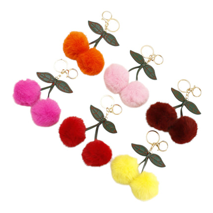 Pom Pom Cherry Key Chain JK6902-5 (12PC)