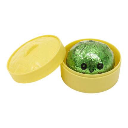 Mini Glitter Gel Bead Squishy Dumpling With Steamer SQ6606-3 (12PC)