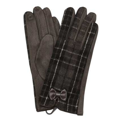 Women's Plaid Gloves Touch Screen Gloves  GL6830-9 (12PAIR)