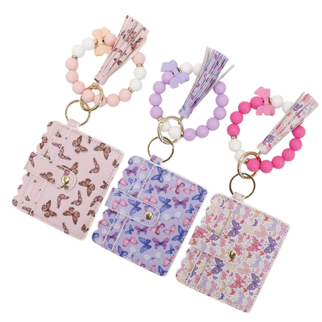 Silicone Bracelet Leather Wallet Tassel JB6126-11 (12PC)