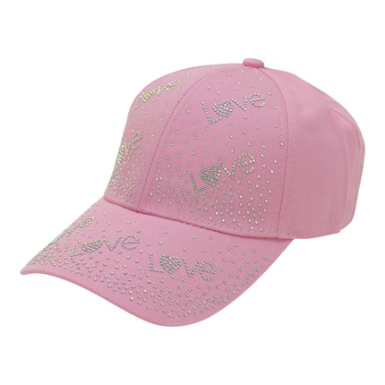Women's LOVE Rhinestone Studded CAP HA6323-34 (12PC)