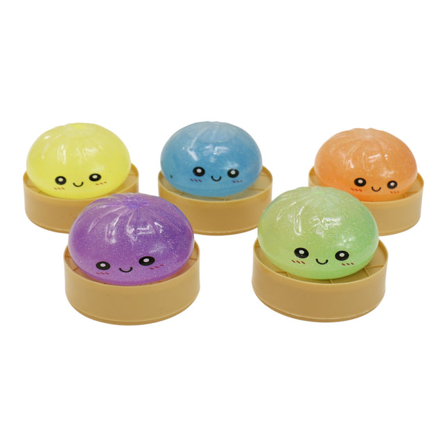 Mystery Glitter Jiggly Bun Squishy Dumpling  SS6417-7 (12PC)