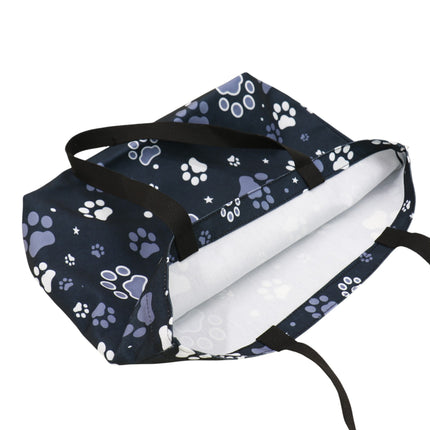 White and Navy Painterly Artistic Tote Bag JB6114-7 (12PC)