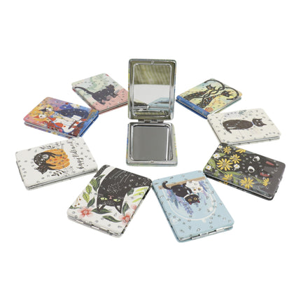 Frida Kahlo Rectangular Glitter Compact Makeup Mirror JM6423-10 (12PC)