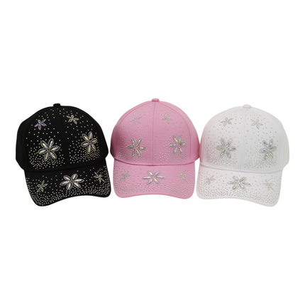 Women's Billing  Rhinestone Studded CAP HA6323-35 (12PC)