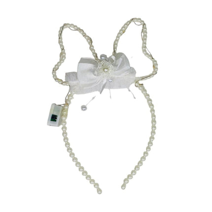 Led Animal Ear Light up Pearl Beads Headband JH5828-4 (12PC)