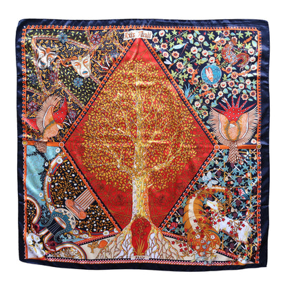 SATIN SCARF TREE OF LIFE 1115-6 (12PC)