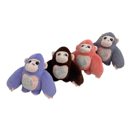 Cute Gorilla With Stone Plush Key Chain KC31123-1 (12PC)