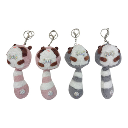 Raccoon Plush Stone  Key Chain TY612-10 (12PC)