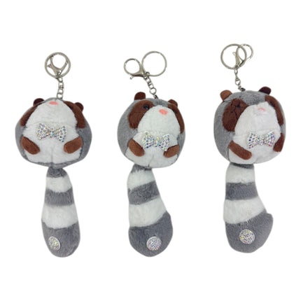 Raccoon Plush Stone  Key Chain TY612-10 (12PC)