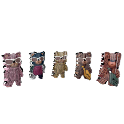 CUTE SUNGLASS BEAR CLAW CLIP JC3610-22 (12PC)