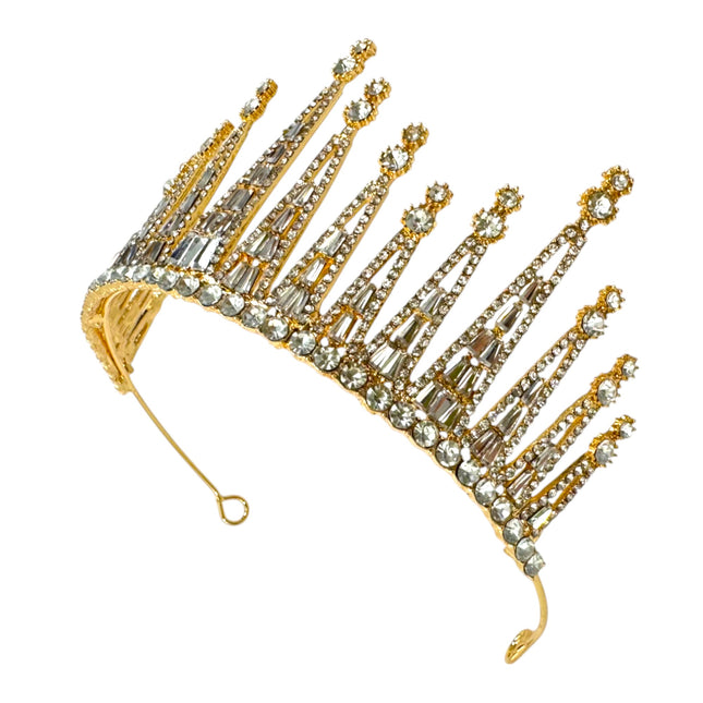 Crystal Tiara Crown  CR1030-17 (1PC)