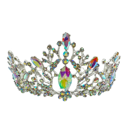 Crystal Tiara Crown CR1030-34 (2PC)