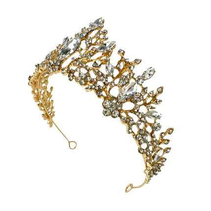 Crystal Tiara Crown CR1030-34 (2PC)