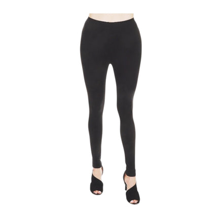 Elasticized Waistband Black Leggings LGR1 (6PC)