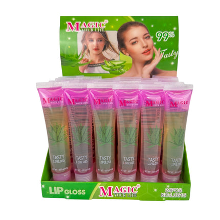Magic Your Life 99% Aloe Vera Lip Gloss  LC615 (24PC)