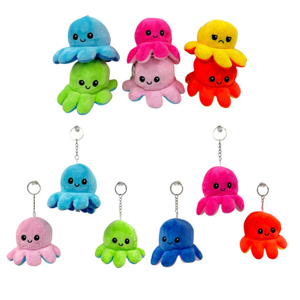Reversible Octopus Plushie Key Chain KC1125-1 (12PC)
