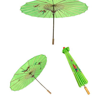 Traditional Floral Sunshade Oil Cloth Paper Umbrella UM5044 (6PC)