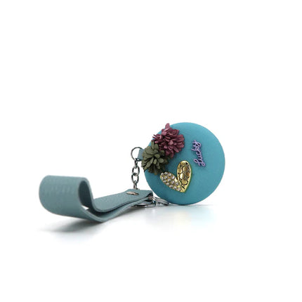 Heart Flower Decor Mirror Key Chain KC3222-35 (12PC)