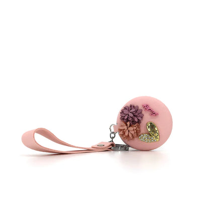 Heart Flower Decor Mirror Key Chain KC3222-35 (12PC)