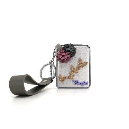 Butterfly Flower Decor Mirror Key Chain  KC3222-31 (12PC)