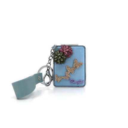 Butterfly Flower Decor Mirror Key Chain  KC3222-31 (12PC)