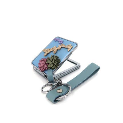 Butterfly Flower Decor Mirror Key Chain  KC3222-31 (12PC)