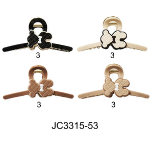 RIBBON BEAR CLAW CLIP 3315-53 (12PC)